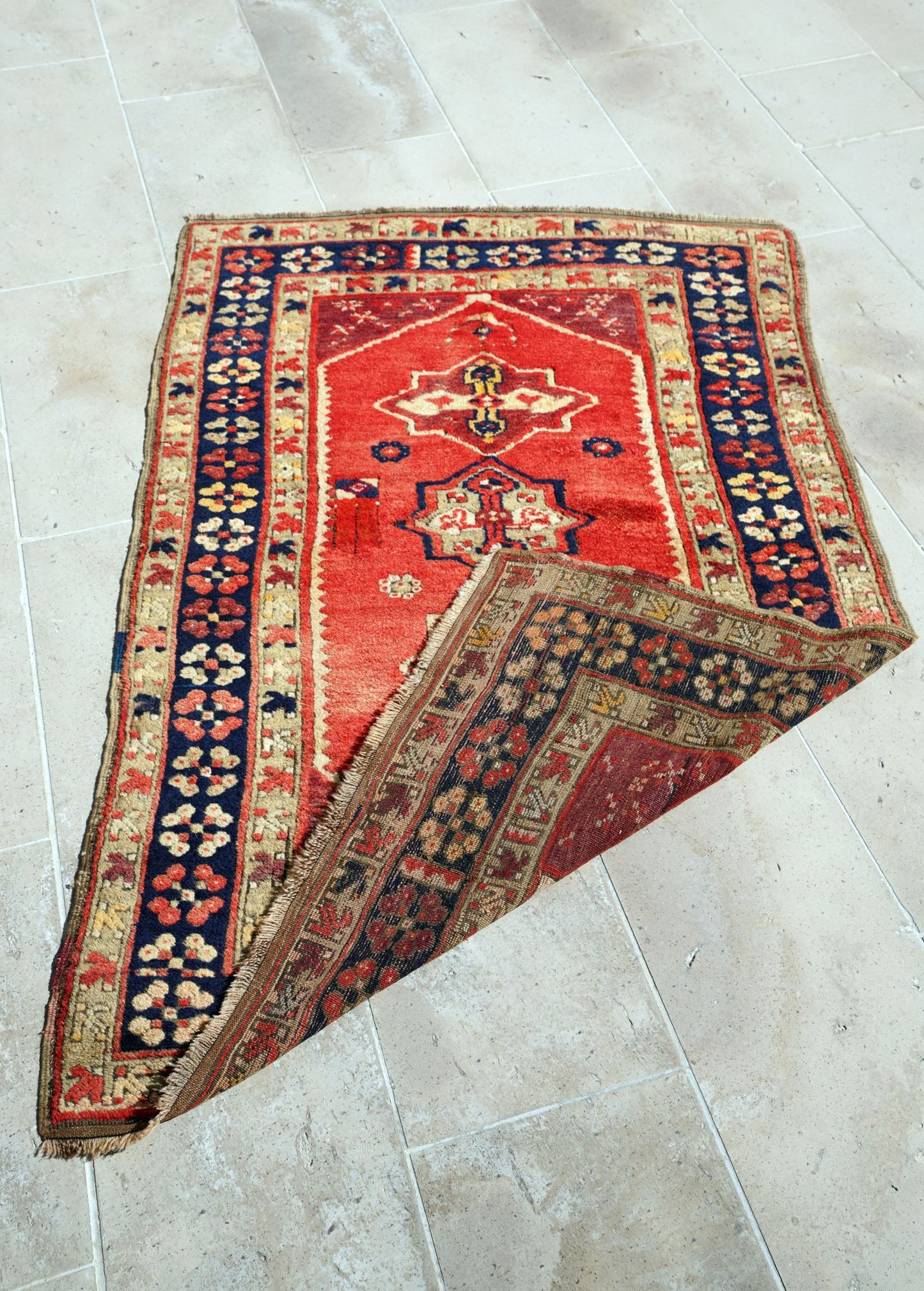 Anatolian Hand Woven Nomadic Nigde-Fertek Rug