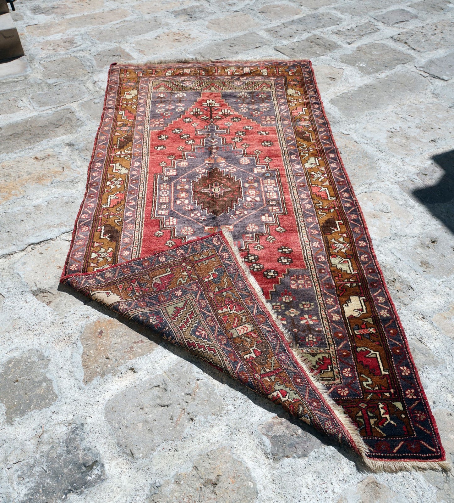 Anatolian Hand Woven Nomadic Yahyali Rug