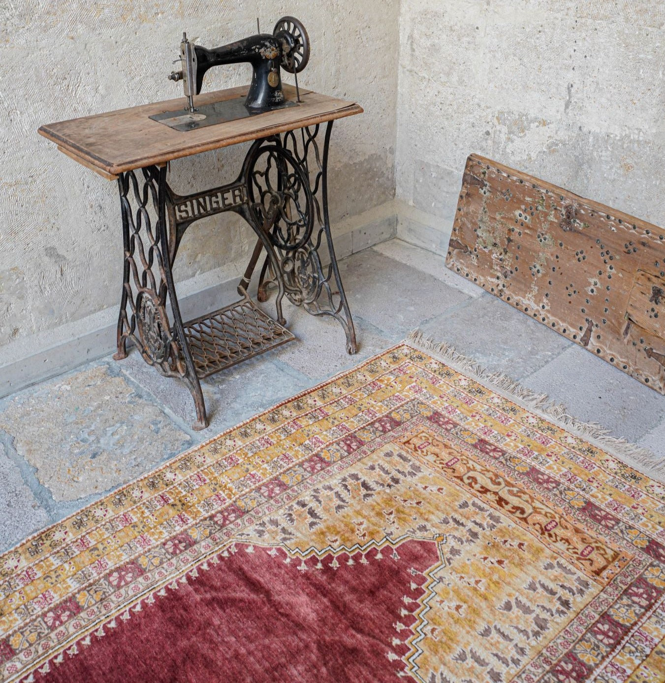 Anatolian Hand Woven Nomadic Bandirma Rug