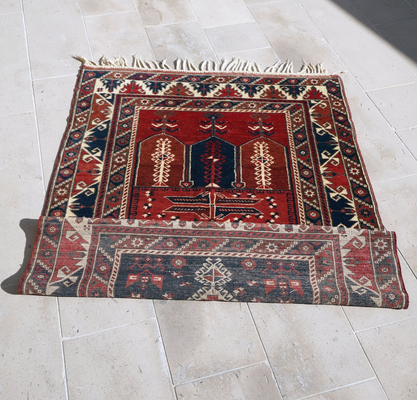 Anatolian Hand Woven Nomadic Dosemealti Rug