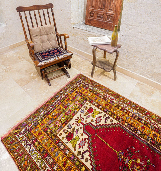 Anatolian Hand Woven Nomadic Avanos Rug